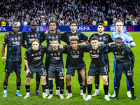 The Besiktas team poses for a photo during the match between Ajax and Besiktas at the Johan Cruijff ArenA for the UEFA Europa League - Leagu...