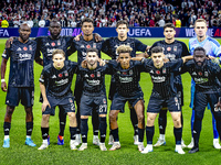 The Besiktas team poses for a photo during the match between Ajax and Besiktas at the Johan Cruijff ArenA for the UEFA Europa League - Leagu...