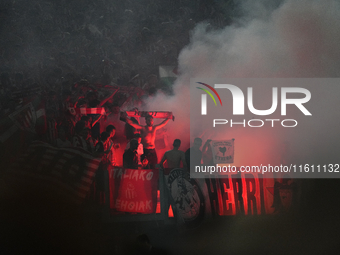 Athletic supporters during the UEFA Europa League 2024/25 League Phase MD1 match between AS Roma and Athletic Club at Stadio Olimpico on Sep...