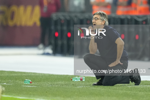 Ivan Juric head coach of Roma during the UEFA Europa League 2024/25 League Phase MD1 match between AS Roma and Athletic Club at Stadio Olimp...