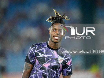 Nico Williams of Athletic Club looks on during the UEFA Europa League 2024/25 League Phase MD1 match between AS Roma and Athletic Club at St...