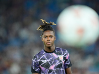 Nico Williams of Athletic Club looks on during the UEFA Europa League 2024/25 League Phase MD1 match between AS Roma and Athletic Club at St...