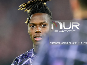 Nico Williams of Athletic Club looks on during the UEFA Europa League 2024/25 League Phase MD1 match between AS Roma and Athletic Club at St...