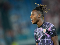 Nico Williams of Athletic Club looks on during the UEFA Europa League 2024/25 League Phase MD1 match between AS Roma and Athletic Club at St...