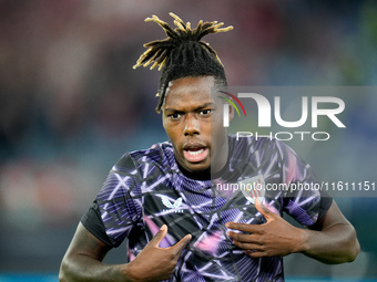 Nico Williams of Athletic Club looks on during the UEFA Europa League 2024/25 League Phase MD1 match between AS Roma and Athletic Club at St...