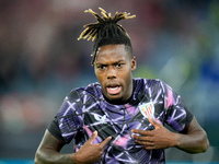 Nico Williams of Athletic Club looks on during the UEFA Europa League 2024/25 League Phase MD1 match between AS Roma and Athletic Club at St...