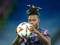 Nico Williams of Athletic Club looks on during the UEFA Europa League 2024/25 League Phase MD1 match between AS Roma and Athletic Club at St...