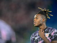 Nico Williams of Athletic Club looks on during the UEFA Europa League 2024/25 League Phase MD1 match between AS Roma and Athletic Club at St...