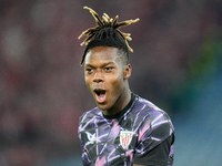 Nico Williams of Athletic Club looks on during the UEFA Europa League 2024/25 League Phase MD1 match between AS Roma and Athletic Club at St...