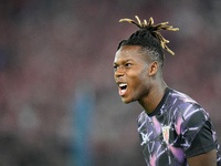 Nico Williams of Athletic Club looks on during the UEFA Europa League 2024/25 League Phase MD1 match between AS Roma and Athletic Club at St...