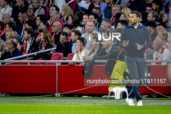 Besiktas JK trainer Giovanni Van Bronckhorst during the match between Ajax and Besiktas at the Johan Cruijff ArenA for the UEFA Europa Leagu...