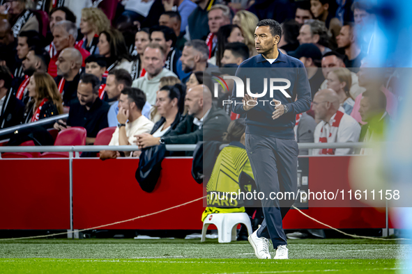 Besiktas JK trainer Giovanni Van Bronckhorst during the match between Ajax and Besiktas at the Johan Cruijff ArenA for the UEFA Europa Leagu...