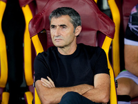 Ernesto Valverde head coach of Athletic Club looks on during the UEFA Europa League 2024/25 League Phase MD1 match between AS Roma and Athle...