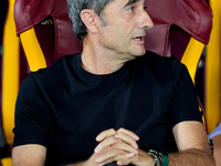 Ernesto Valverde head coach of Athletic Club looks on during the UEFA Europa League 2024/25 League Phase MD1 match between AS Roma and Athle...