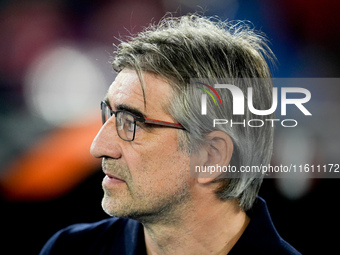 Ivan Juric head coach of AS Roma looks on during the UEFA Europa League 2024/25 League Phase MD1 match between AS Roma and Athletic Club at...