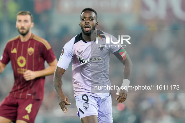 Inaki Williams of Athletic Club during the UEFA Europa League 2024/25 League Phase MD1 match between AS Roma and Athletic Club at Stadio Oli...