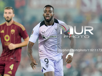 Inaki Williams of Athletic Club during the UEFA Europa League 2024/25 League Phase MD1 match between AS Roma and Athletic Club at Stadio Oli...