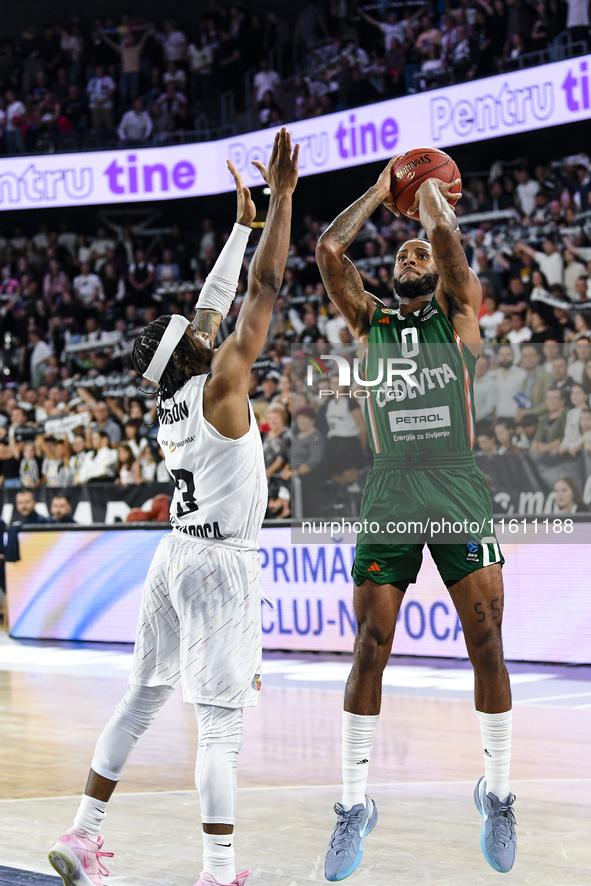 DJ Stewart and Zavier Stewart are in action during the BKTEuroCup regular season Round 1: U BT Cluj-Napoca vs. Cedevita Olimpija Ljubljana,...