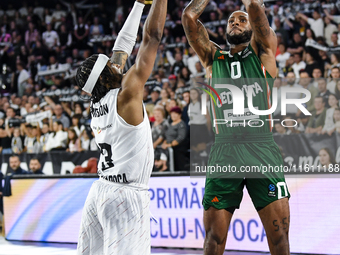 DJ Stewart and Zavier Stewart are in action during the BKTEuroCup regular season Round 1: U BT Cluj-Napoca vs. Cedevita Olimpija Ljubljana,...