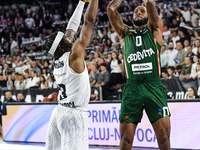 DJ Stewart and Zavier Stewart are in action during the BKTEuroCup regular season Round 1: U BT Cluj-Napoca vs. Cedevita Olimpija Ljubljana,...