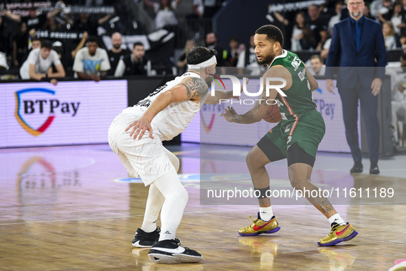 Devante Jones in action during BKTEuroCup, regular season Round 1: U BT Cluj-Napoca vs. Cedevita Olimpija Ljubljana, in Cluj-Napoca, Romania...