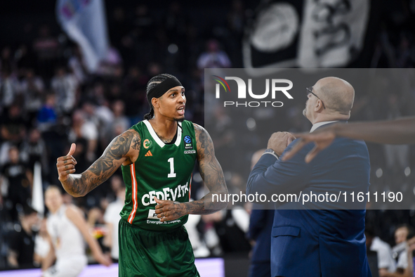 Devin Robinson participates in the BKTEuroCup, regular season Round 1: U BT Cluj-Napoca vs. Cedevita Olimpija Ljubljana, at BT Arena in Cluj...