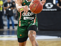 Devante Jones in action during BKTEuroCup, regular season Round 1: U BT Cluj-Napoca vs. Cedevita Olimpija Ljubljana, in Cluj-Napoca, Romania...