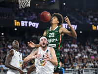 Joan Beringer and Zach Hankins are in action during the BKTEuroCup regular season Round 1: U BT Cluj-Napoca vs. Cedevita Olimpija Ljubljana,...