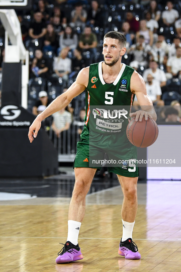 Aleksej Nikolic is in action during the BKTEuroCup regular season Round 1: U BT Cluj-Napoca vs. Cedevita Olimpija Ljubljana, at BT Arena in...