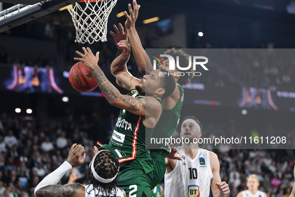 Devante Jones in action during BKTEuroCup, regular season Round 1: U BT Cluj-Napoca vs. Cedevita Olimpija Ljubljana, in Cluj-Napoca, Romania...