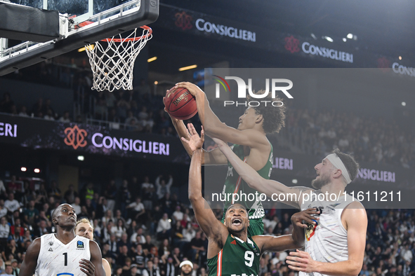 Joan Beringer competes during BKTEuroCup, regular season Round 1: U BT Cluj-Napoca vs. Cedevita Olimpija Ljubljana, at BT Arena, Cluj-Napoca...