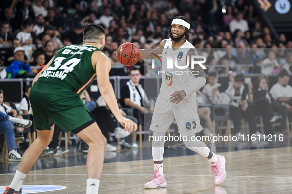 Devin Robinson participates in the BKTEuroCup, regular season Round 1: U BT Cluj-Napoca vs. Cedevita Olimpija Ljubljana, at BT Arena in Cluj...