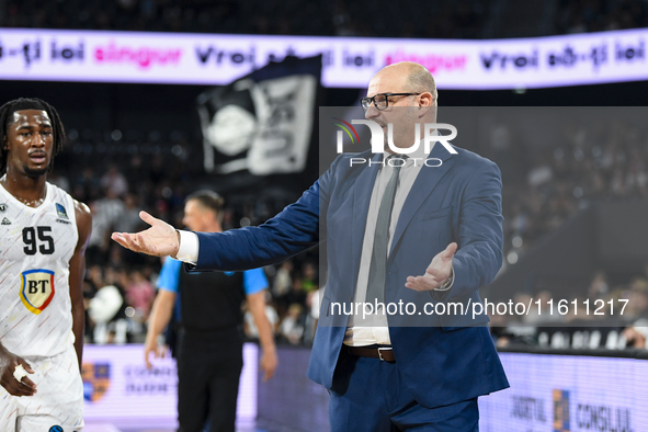 In action during BKTEuroCup, regular season Round 1: U BT Cluj-Napoca vs. Cedevita Olimpija Ljubljana, in BT Arena, Cluj-Napoca, on Septembe...