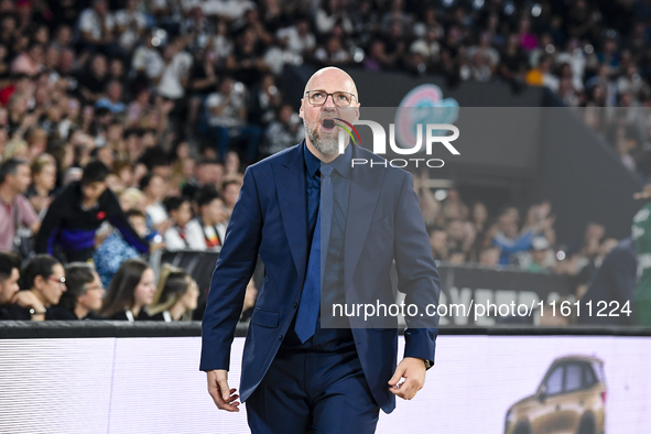 Mihai Silvasan during BKTEuroCup, regular season Round 1: U BT Cluj-Napoca vs. Cedevita Olimpija Ljubljana, in Cluj-Napoca, Romania, on Sept...