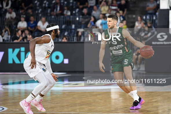 Aleksej Nikolic in action during BKTEuroCup, regular season Round 1: U BT Cluj-Napoca vs. Cedevita Olimpija Ljubljana, in Cluj-Napoca, Roman...