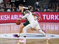 Aleksej Nikolic and Zavier Simpson are in action during the BKTEuroCup regular season Round 1: U BT Cluj-Napoca vs. Cedevita Olimpija Ljublj...