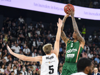 Devin Robinson participates in the BKTEuroCup, regular season Round 1: U BT Cluj-Napoca vs. Cedevita Olimpija Ljubljana, at BT Arena in Cluj...