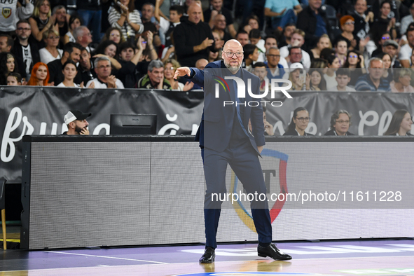 In action during BKTEuroCup, regular season Round 1: U BT Cluj-Napoca vs. Cedevita Olimpija Ljubljana, in BT Arena, Cluj-Napoca, on Septembe...