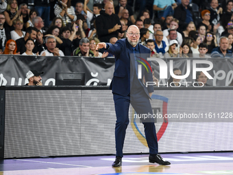 In action during BKTEuroCup, regular season Round 1: U BT Cluj-Napoca vs. Cedevita Olimpija Ljubljana, in BT Arena, Cluj-Napoca, on Septembe...