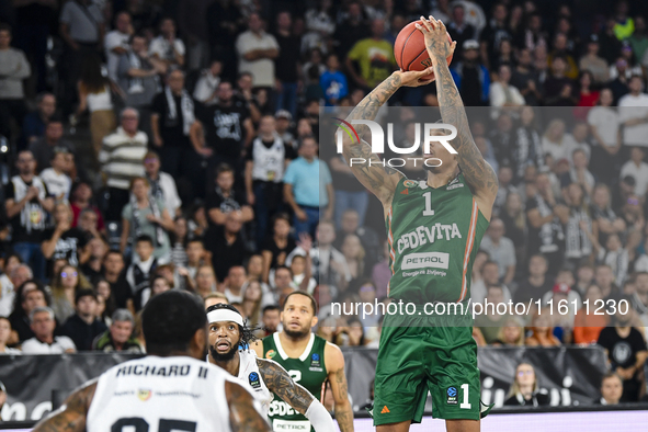 Devin Robinson participates in the BKTEuroCup, regular season Round 1: U BT Cluj-Napoca vs. Cedevita Olimpija Ljubljana, at BT Arena in Cluj...