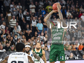 Devin Robinson participates in the BKTEuroCup, regular season Round 1: U BT Cluj-Napoca vs. Cedevita Olimpija Ljubljana, at BT Arena in Cluj...