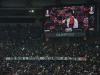 Supporters of A.S. Roma during the UEFA Europa League 2024/25 League Phase MD1 match between A.S. Roma and Athletic Club Bilbao at Olympic S...