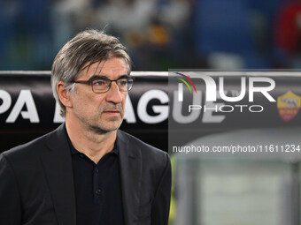 Ivan Juric coaches A.S. Roma during the UEFA Europa League 2024/25 League Phase MD1 match between A.S. Roma and Athletic Club Bilbao at Olym...