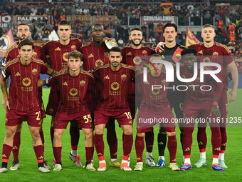 A.S. Roma players pose for a team photo during the UEFA Europa League 2024/25 League Phase MD1 match between A.S. Roma and Athletic Club Bil...