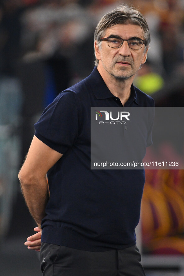 Ivan Juric coaches A.S. Roma during the UEFA Europa League 2024/25 League Phase MD1 match between A.S. Roma and Athletic Club Bilbao at Olym...