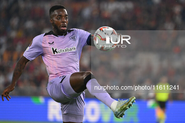 Alvaro Djalo of Athletic Club de Bilbao in action during the UEFA Europa League 2024/25 League Phase MD1 match between A.S. Roma and Athleti...