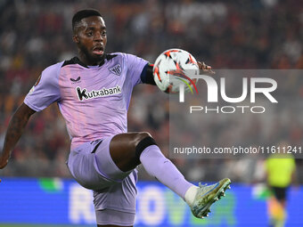 Alvaro Djalo of Athletic Club de Bilbao in action during the UEFA Europa League 2024/25 League Phase MD1 match between A.S. Roma and Athleti...