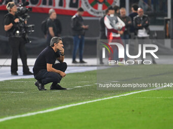 Ivan Juric coaches A.S. Roma during the UEFA Europa League 2024/25 League Phase MD1 match between A.S. Roma and Athletic Club Bilbao at Olym...