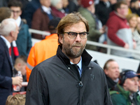 Jurgen Klopp, head coach of Borussia Dortmund, gestures prior to the UEFA Champions League Group D soccer match between Arsenal and Borussia...