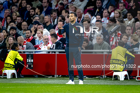 Besiktas JK trainer Giovanni Van Bronckhorst during the match between Ajax and Besiktas at the Johan Cruijff ArenA for the UEFA Europa Leagu...